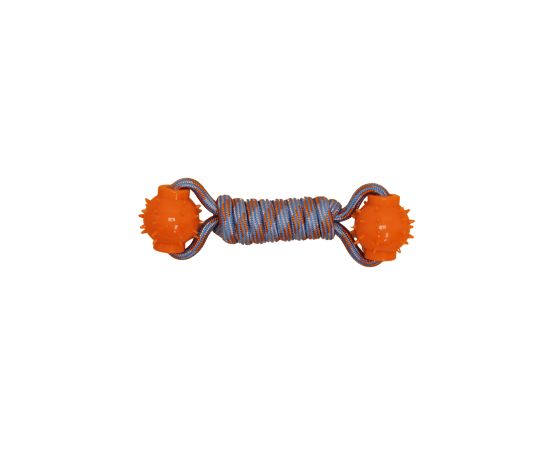 Bud'z Jouet De Corde Flottante Pour Chien - Haltère, Orange Et Bleu 24cm - JOUET CHIEN - Bud'z - Bud'z Jouet De Corde Flottante Pour Chien - Haltère, Orange Et Bleu 24cm