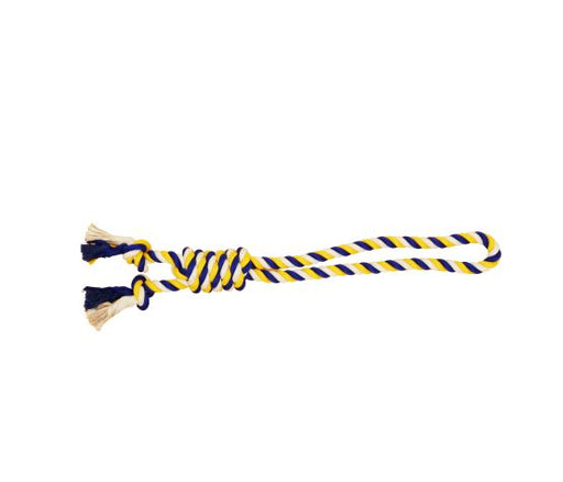 Bud'z Jouet De Corde Pour Chien, Double Avec Boucle Et Noeud Coulant - Large, Bleu Et Jaune 70cm - JOUET CHIEN - Bud'z - Bud'z Jouet De Corde Pour Chien, Double Avec Boucle Et Noeud Coulant - Large, Bleu Et Jaune 70cm