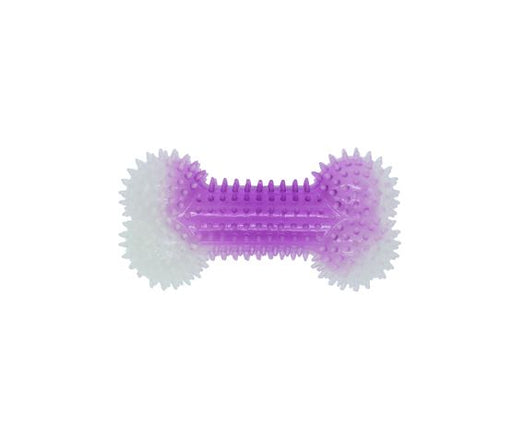 Bud'z Jouet En Caoutchouc Lumineux Pour Chien - Os à Pointes, Mauve 15.5cm - JOUET CHIEN - Bud'z - Bud'z Jouet En Caoutchouc Lumineux Pour Chien - Os à Pointes, Mauve 15.5cm