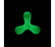 Bud'z Jouet En Caoutchouc Lumineux Pour Chien - Triskel à Pointes, Vert 16cm - JOUET CHIEN - Bud'z - Bud'z Jouet En Caoutchouc Lumineux Pour Chien - Triskel à Pointes, Vert 16cm