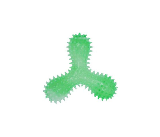 Bud'z Jouet En Caoutchouc Lumineux Pour Chien - Triskel à Pointes, Vert 16cm - JOUET CHIEN - Bud'z - Bud'z Jouet En Caoutchouc Lumineux Pour Chien - Triskel à Pointes, Vert 16cm