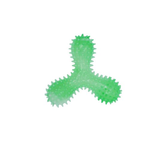 Bud'z Jouet En Caoutchouc Lumineux Pour Chien - Triskel à Pointes, Vert 16cm - JOUET CHIEN - Bud'z - Bud'z Jouet En Caoutchouc Lumineux Pour Chien - Triskel à Pointes, Vert 16cm