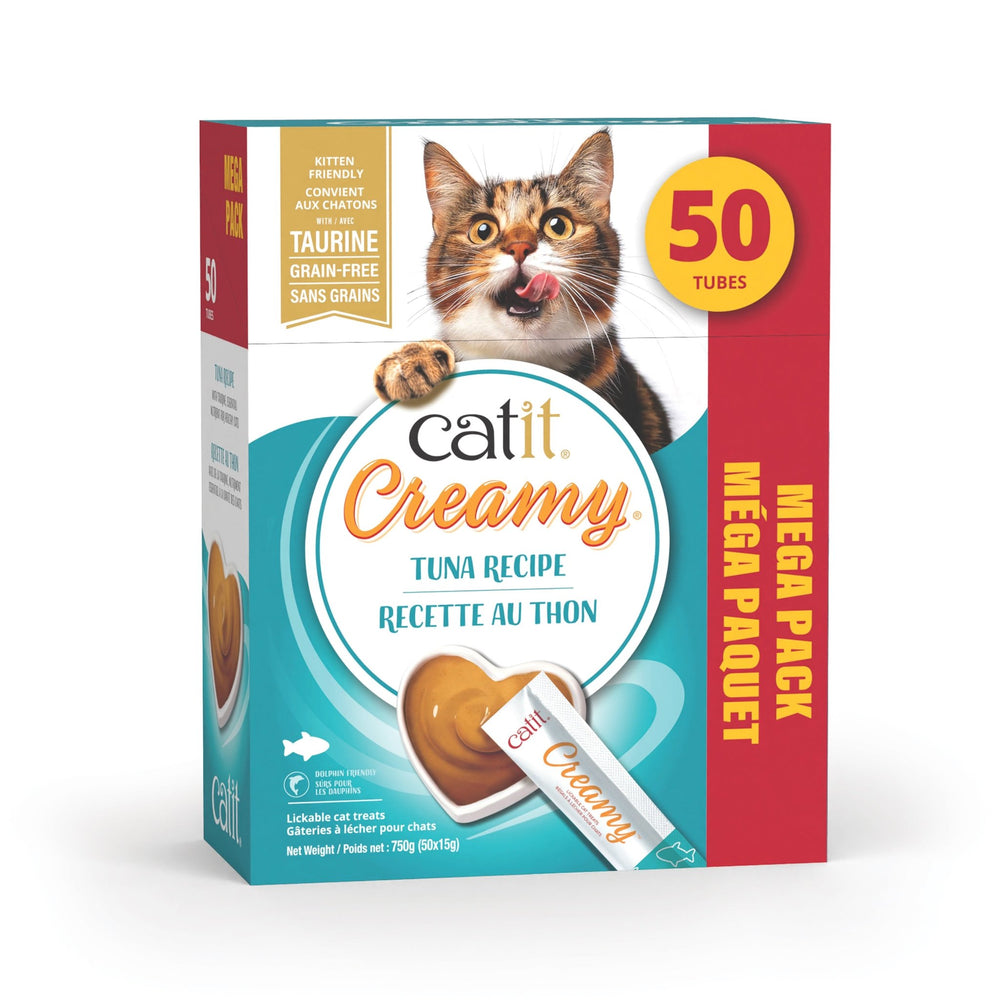 Catit Cream régals crémeux , thon, paquet de 50 gateries pour chats - Gateries pour chats - Cat it - Catit Cream régals crémeux , thon, paquet de 50 gateries pour chats