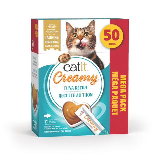 Catit Cream régals crémeux , thon, paquet de 50 gateries pour chats - Gateries pour chats - Cat it - Catit Cream régals crémeux , thon, paquet de 50 gateries pour chats