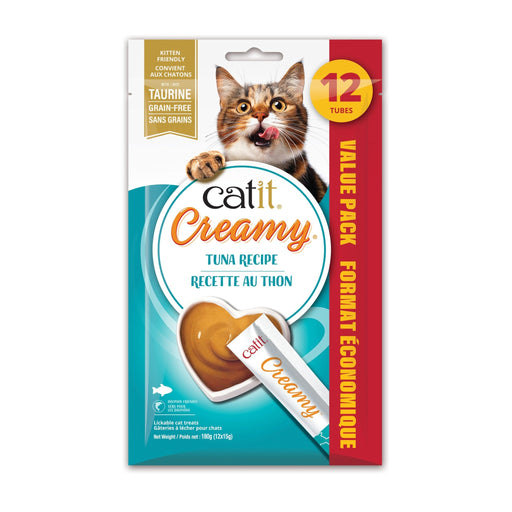 Catit Creamy – Régals Crémeux, Thon, Paquet De 12 - Gateries pour chats - Cat it - Catit Creamy – Régals Crémeux, Thon, Paquet De 12