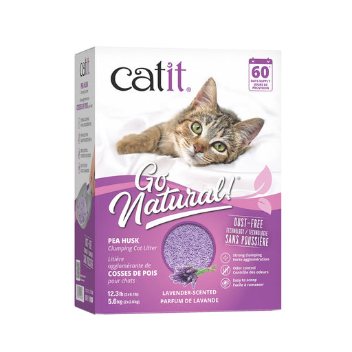 CATIT GO! NATURAL LITIÈRE À BASE DE COSSES DE POIS PARFUM DE LAVANDE 12.3LBS - LITIERE - Catit - CATIT GO! NATURAL LITIÈRE À BASE DE COSSES DE POIS PARFUM DE LAVANDE 12.3LBS