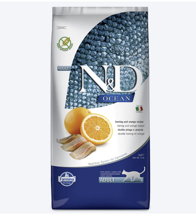 farmina n&d hareng et orange nourriture pour chats