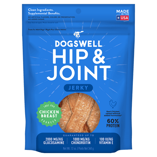 Gâteries séchées pour les hanches et les articulations, poitrine de poulet pour chiens - Gaterie pour Chien - Dogswell - Gâteries séchées pour les hanches et les articulations, poitrine de poulet pour chiens