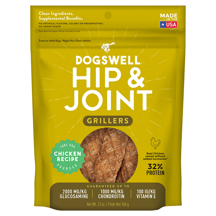 Gâteries séchées pour les hanches et les articulations, poulet pour chiens - Gaterie pour Chien - Dogswell - Gâteries séchées pour les hanches et les articulations, poulet pour chiens