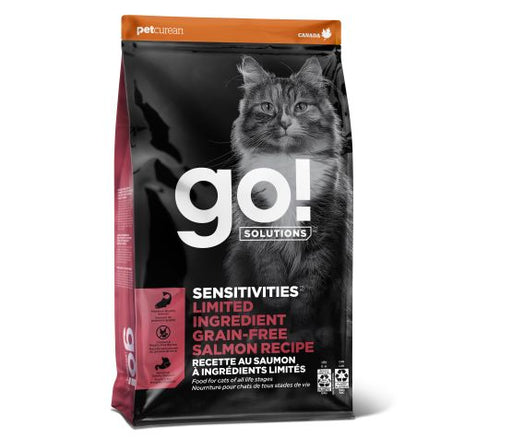 GO petcurean chat sensitivities saumon sans grains au saumon à ingrédients limités (produit du Canada) - CHAT NOURRITURE SÈCHE - Go Petcurean - GO petcurean chat sensitivities saumon sans grains au saumon à ingrédients limités (produit du Canada)