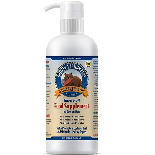 Grizzly huile saumon oméga 3-6-9 pour chiens - Soin et santé - Grizzly - Grizzly huile saumon oméga 3-6-9 pour chiens