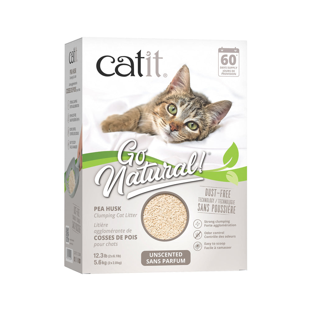 Litière Catit Go Natural de cosses de pois, sans parfum, boîte de 5,6 kg (12,3 lb) - LITIERE - Catit - Litière Catit Go Natural de cosses de pois, sans parfum, boîte de 5,6 kg (12,3 lb)