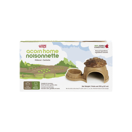 Living World – Cachette comestible, Noisonnette, brune, 230 g - Jouet Rongeur - Living World - Living World – Cachette comestible, Noisonnette, brune, 230 g