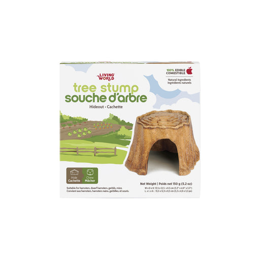 Living World – Cachette comestible, Souche d’arbre, brune, 150 g - Jouet Rongeur - Living World - Living World – Cachette comestible, Souche d’arbre, brune, 150 g