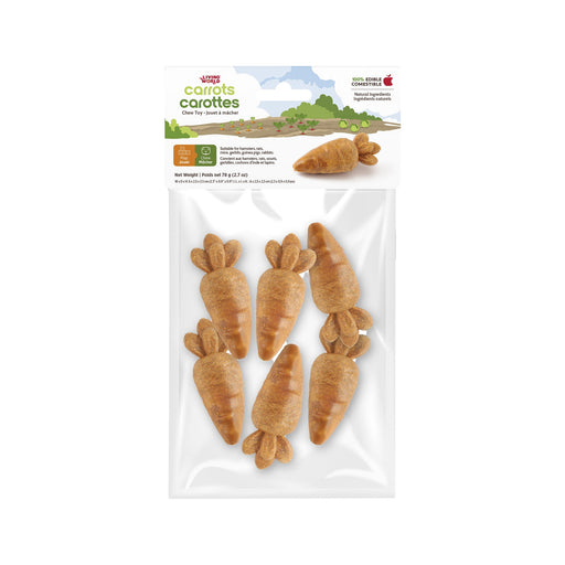 Living World – Jouet à mâcher comestible, Carottes, orange, paquet de 6, 78 g - Jouet Rongeur - Living World - Living World – Jouet à mâcher comestible, Carottes, orange, paquet de 6, 78 g