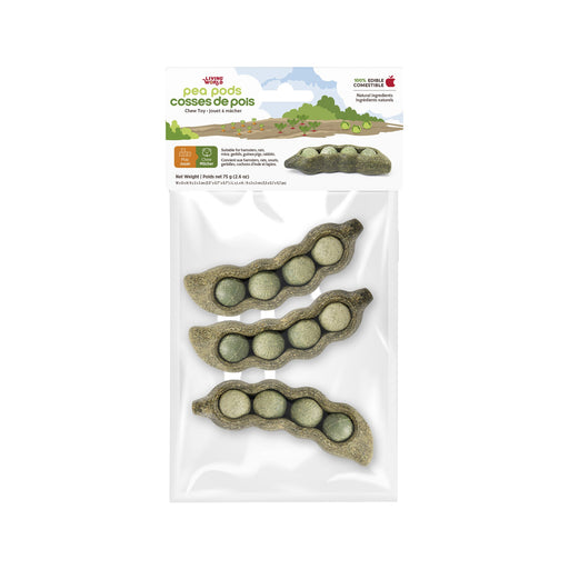 Living World – Jouet à mâcher comestible, Cosse de pois, vert, paquet de 3.75 g - Jouet Rongeur - Living World - Living World – Jouet à mâcher comestible, Cosse de pois, vert, paquet de 3.75 g