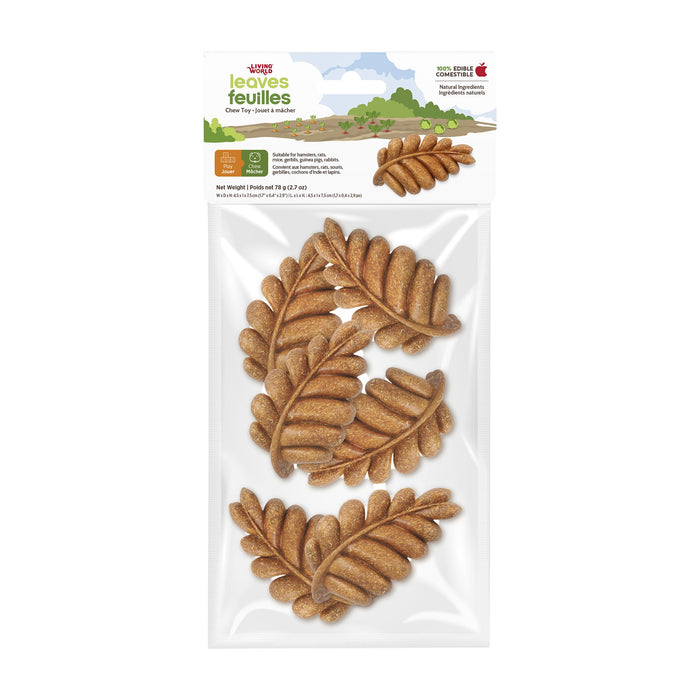Living World – Jouet à mâcher comestible, Feuilles, brun, paquet de 6, 140 g - Jouet Rongeur - Living World - Living World – Jouet à mâcher comestible, Feuilles, brun, paquet de 6, 140 g