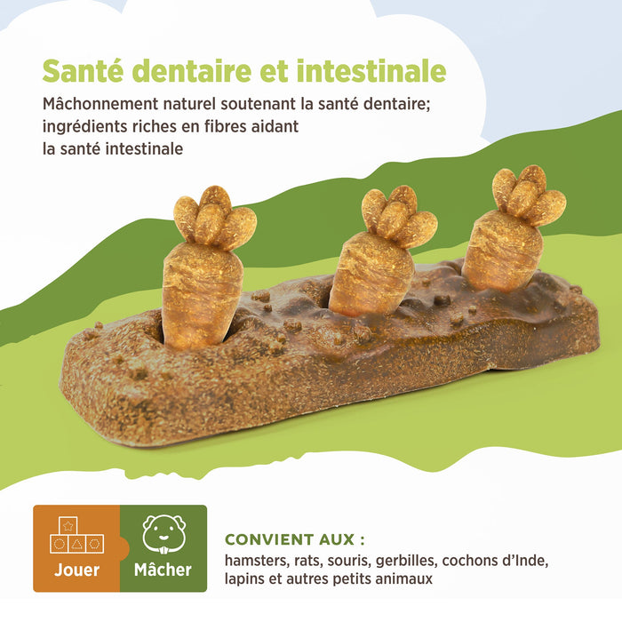 Living World – Jouet à mâcher comestible, Lit de carottes, multicolore, 140 g - Jouet Rongeur - Living World - Living World – Jouet à mâcher comestible, Lit de carottes, multicolore, 140 g