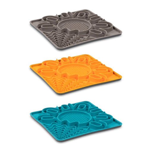 Messy Mutts Tapis D'alimentation En Silicone Multi-surfaces Avec Cadre 10"x10" - Abreuvoir - Messy Mutts - Messy Mutts Tapis D'alimentation En Silicone Multi-surfaces Avec Cadre 10"x10"