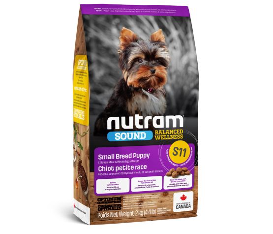 Nutram nourriture pour chiots de petites races S11 Sound 4.4 lb (produit du Canada) - Nourriture Chiots - Nutram - #original_value#
