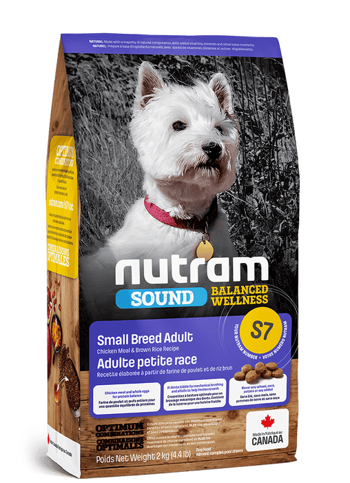 Nutram Sound (s7) Chien Petite Race Poulet Et Riz Brun (produit du Canada) - Chien Nourriture sèche - Nutram - #original_value#