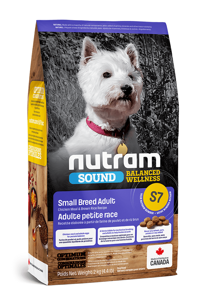 Nutram Sound (s7) Chien Petite Race Poulet Et Riz Brun (produit du Canada) - Chien Nourriture sèche - Nutram - #original_value#