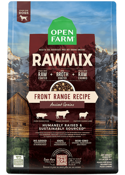 Open Farm RawMix boeuf front range ancient grains nourriture pour chiens - Chien Nourriture sèche - Open Farm - Open Farm RawMix boeuf front range ancient grains nourriture pour chiens