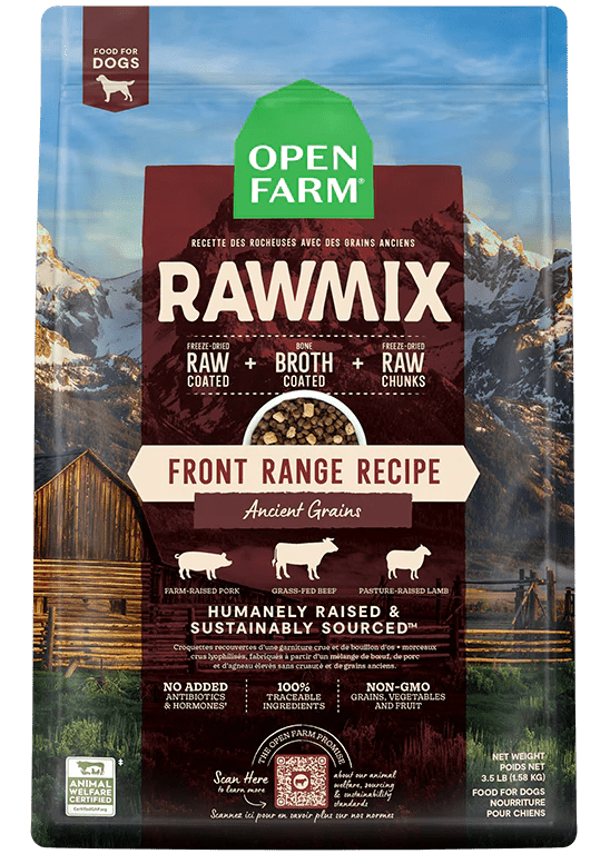 Open Farm RawMix boeuf front range ancient grains nourriture pour chiens - Chien Nourriture sèche - Open Farm - Open Farm RawMix boeuf front range ancient grains nourriture pour chiens