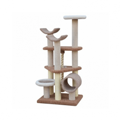 PetPals Everest tapis multi-niveaux beige maison de jeu pour chat, taille unique - Arbre a chat - Everest - PetPals Everest tapis multi-niveaux beige maison de jeu pour chat, taille unique