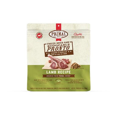 Primal Pronto-En-Bouchées Pour Chien Lyophilisées À L'agneau 25oz - Gaterie pour Chien - Primal - Primal Pronto-En-Bouchées Pour Chien Lyophilisées À L'agneau 25oz