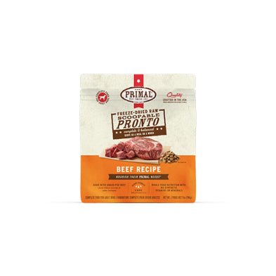Primal Pronto-En-Bouchées Pour Chien Lyophilisées Au Boeuf 7oz - Gaterie pour Chien - Primal - Primal Pronto-En-Bouchées Pour Chien Lyophilisées Au Boeuf 7oz