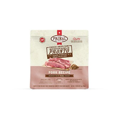 Primal Pronto-En-Bouchées Pour Chien Lyophilisées Au Porc 16oz - Gaterie pour Chien - Primal - Primal Pronto-En-Bouchées Pour Chien Lyophilisées Au Porc 16oz