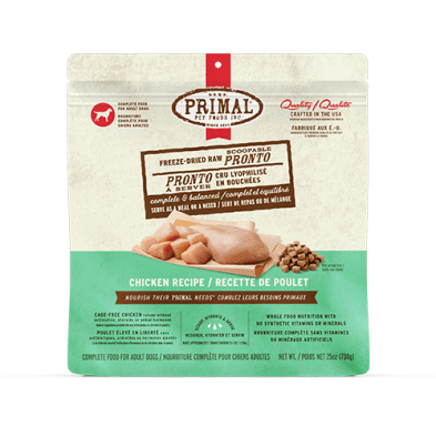 Primal Pronto-En-Bouchées Pour Chien Lyophilisées Au Poulet 25oz - Gaterie pour Chien - Primal - Primal Pronto-En-Bouchées Pour Chien Lyophilisées Au Poulet 25oz