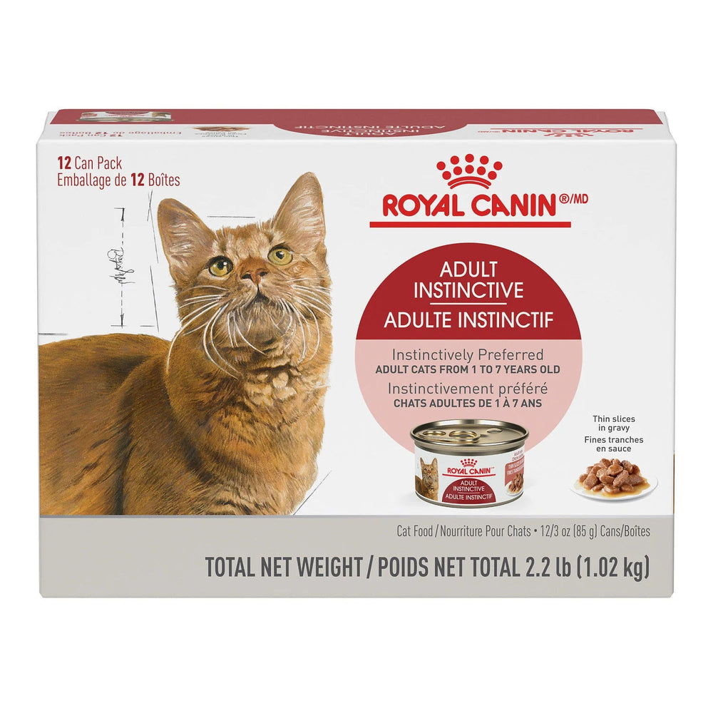 Royal Canin Adulte Instinctif Fines tranches en sauce – Nourriture en conserve pour chats Paquet de 12 - CONSERVE - Royal Canin - Royal Canin Adulte Instinctif Fines tranches en sauce – Nourriture en conserve pour chats Paquet de 12