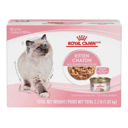 Royal Canin Chaton Fines tranches en sauce – Nourriture en conserve pour chatons Paquet de 12 - CONSERVE - Royal Canin - Royal Canin Chaton Fines tranches en sauce – Nourriture en conserve pour chatons Paquet de 12
