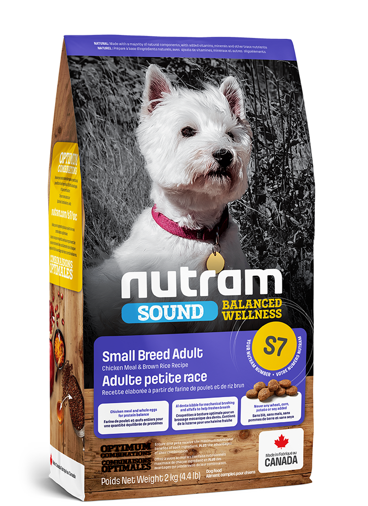 Nutram Sound (s7) Chien Petite Race Poulet Et Riz Brun (produit du Canada)