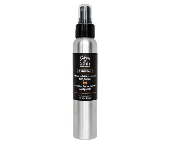 Sabine & Gaspard, Eau De Toilette «ô Museau» Note Fruitée 120ml - accessoires chiens - Sabine & Gaspard - Sabine & Gaspard, Eau De Toilette «ô Museau» Note Fruitée 120ml