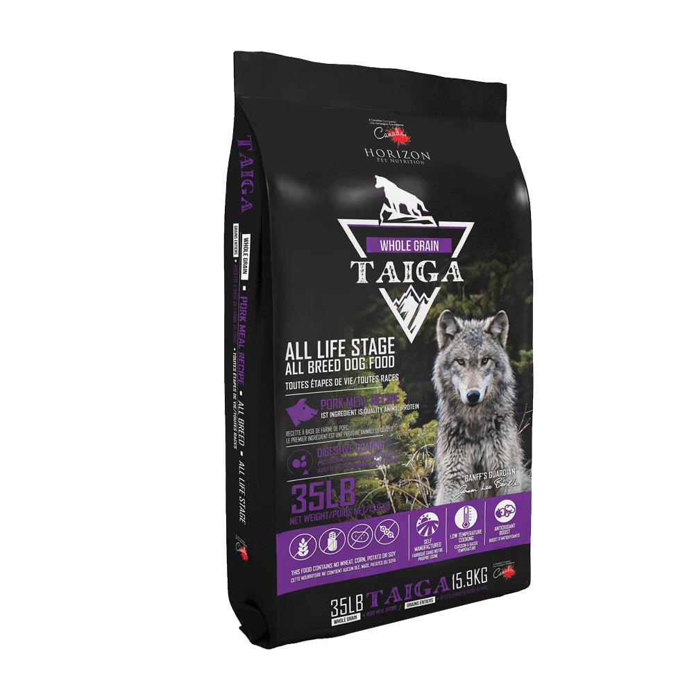 TAIGA PORC GRAINS ENTIERS NOURRITURE POUR CHIENS 35 LB - Nourriture pour chiens - Horizon - TAIGA PORC GRAINS ENTIERS NOURRITURE POUR CHIENS 35 LB