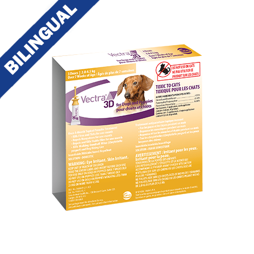Vectra® 3D pour chien contre les puces et tiques - Puces et Tiques - Vectra 3 D - Vectra® 3D pour chien contre les puces et tiques