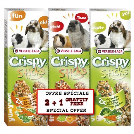 Versele Laga crispy sticks lapin / cochon dinde - Gâteries pour rongeurs - versele laga - Versele Laga crispy sticks lapin / cochon dinde