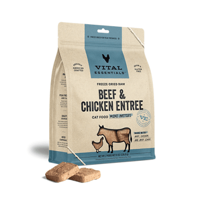 Vital Essentials entrée crus lyophilisés mini galettes pour chats - Nourriture Chats - Vital Essentials - Vital Essentials entrée crus lyophilisés mini galettes pour chats