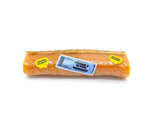 Wawwaw Couenne De Porc Pour Chien, 6" - OS DENTAIRE - Wawwaw - Wawwaw Couenne De Porc Pour Chien, 6"