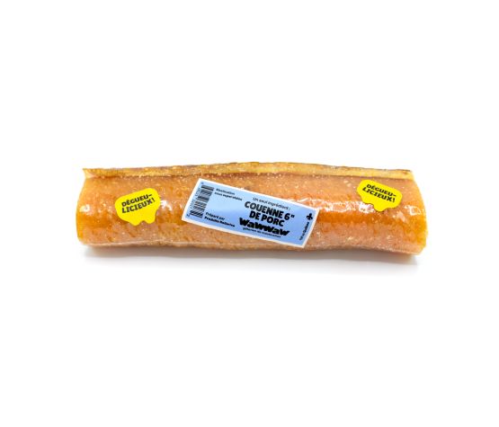Wawwaw Couenne De Porc Pour Chien, 6" - OS DENTAIRE - Wawwaw - Wawwaw Couenne De Porc Pour Chien, 6"