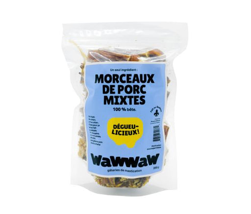 Wawwaw Morceaux De Porc Mixtes Pour Chien, En Sac De 200g - Gaterie pour Chien - Wawwaw - Wawwaw Morceaux De Porc Mixtes Pour Chien, En Sac De 200g