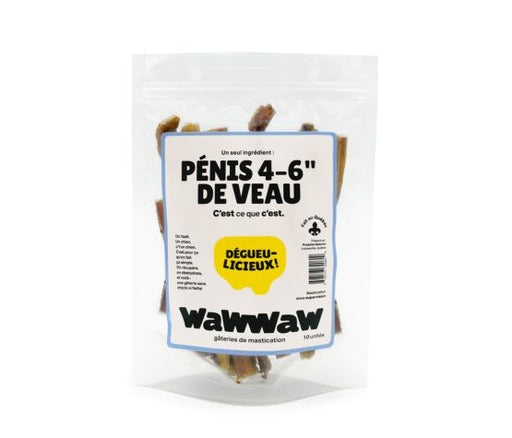 Wawwaw Pénis De Veau Pour Chien, 4-6" - Gaterie pour Chien - Wawwaw - Wawwaw Pénis De Veau Pour Chien, 4-6"