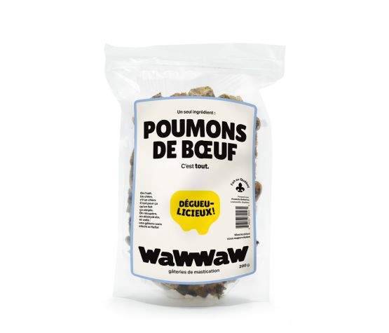 Wawwaw Poumons De Boeuf Pour Chien, En Sac De 200g - OS DENTAIRE - Wawwaw - Wawwaw Poumons De Boeuf Pour Chien, En Sac De 200g