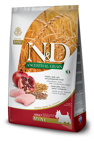 Farmina n&d ancestral poulet grenade adulte mini nourriture pour chien