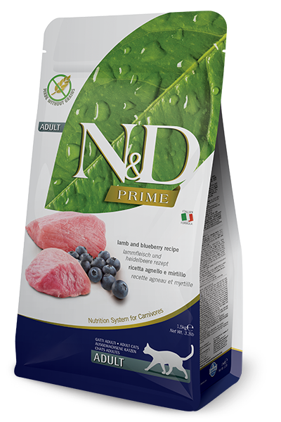 Farmina n&d agneau et bleuet nourriture pour chats adultes