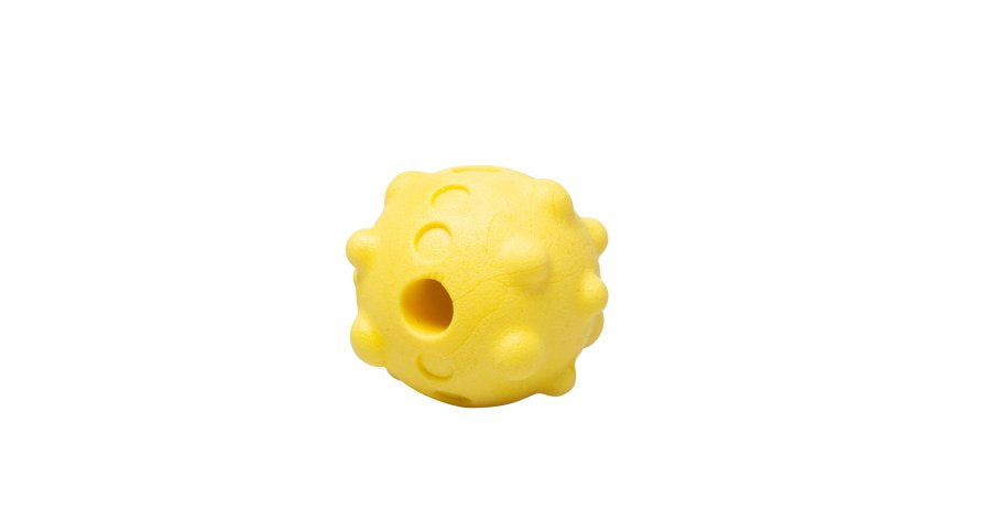 Bud'z Jouet En Caoutchouc Pour Chien Balle Mousse Jaune 6.5cm