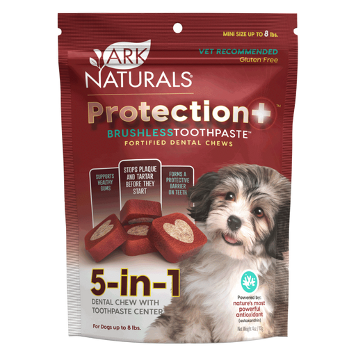 Ark naturals dentifrice dentaire sans brossage pour chien 8lbs et moins